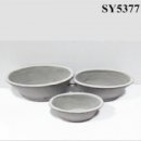 Round cement white decoration flower pot