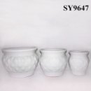 White garden decoration flower pots