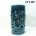 10" blue glazed ceramic candle holder
