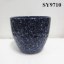 Granite blue beautiful pots with saucers