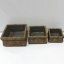 Antique cement squared clay plant pots