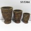 Cup shape round antique style plant pot