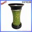 Golden printing glazed green decoration planter pot