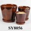 Bronze bronze glazed ceramic garden pot