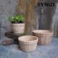 Outdoor pot for sale round decorative cement vertical planter