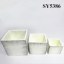 Squared cement finished decoration wholesale pot