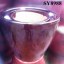 Agated red glazed ceramic flower pot