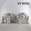 White ceramic animal elephant decoration