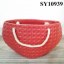 Indoor decorative red handbag small porcelain flower pot wholesale
