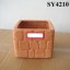 Pot for flower rectangular mini terracotta planter pot