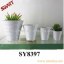 Glazed ceramic flower pot crafts