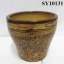 Round painting wooden design garden flower pot