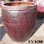 Garden flower pot for home decoration red rustic antique ceramic plant pot