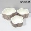 Cement pots for wholesale indoor petal shape flower pot