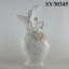 Modern ceramic glaze white vase