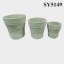 Natural outdoor cement round flower pot