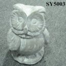 Cement indoor garden owl sculptures