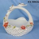 Swan design hand painting fruit plate