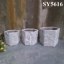 hexagon cement rustic garden pots
