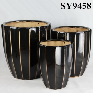 Classical black planter pot wholesale