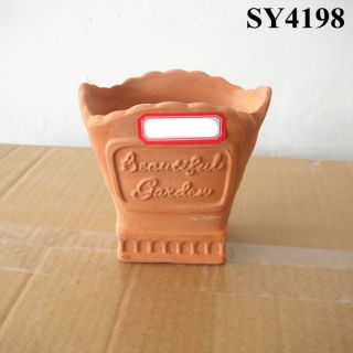 Pot for flower rectangular mini terracotta planter pot wholesale