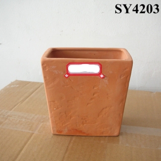 Hotsale new product rectangular small terracotta plant pot wholesale