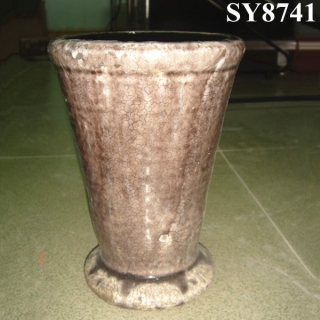 7" Cup shape decoration antique flower pot