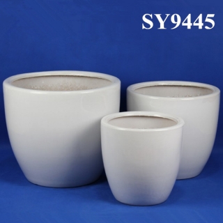 Orchid planting plain white planter pots