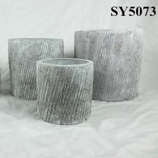 Cement pot for sale indian cylinder cheap flower pot