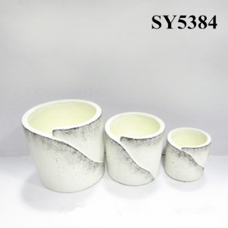 Round cement finished pot wholesale