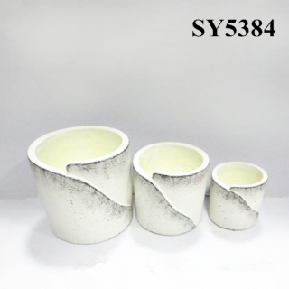 Round cement finished pot wholesale