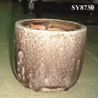 Pot for sale grey round antique glazed pot