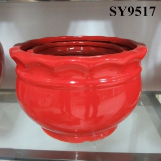 2015 new year red flower pot wholesale