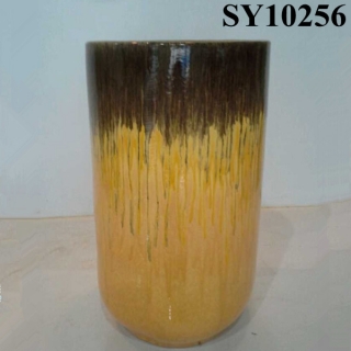 Flowing glaze porcelain door way flowerpot