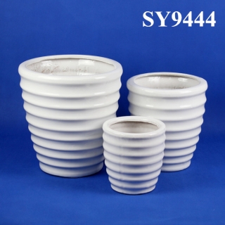 pure white large decorative planter pots