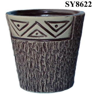 New design cobble stone antique plant pot