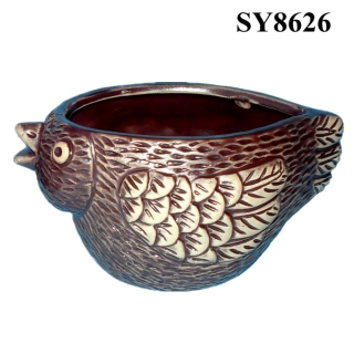 Bird shape indoor antique planter pot