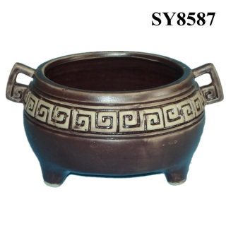 ancient cooking vessel mini ceramic garden flower pot