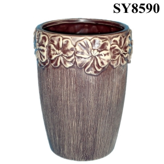 Ceramic glazed mini decorative planter pot
