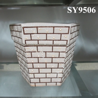 Polygon wall brick design hotel planter pot wholesale