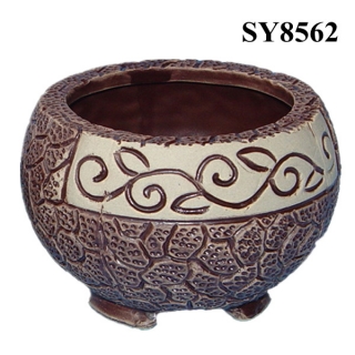 Fashion design small ceramic glazed pot  planter