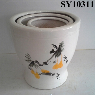 Beautiful glazed ceramic flower pot