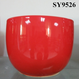 2015 new year red glazed decoration flower pot