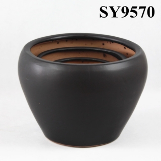 Most popular product plain black flower pot wholesale