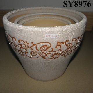 Hotsale white ceramic flower pot