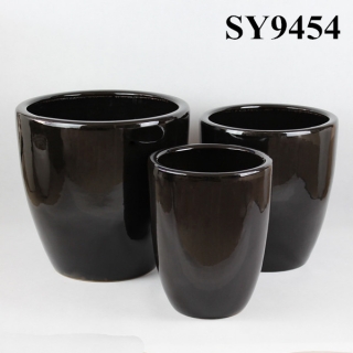 New products 2015 plain black decoration plant pot