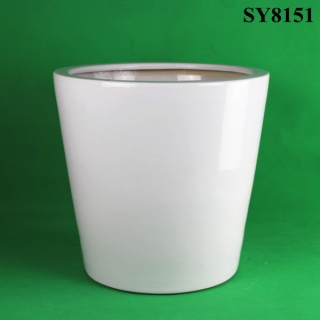 white glazed pots and planters wholesale