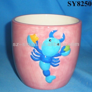 3D scorpion cartoon mini planter pots