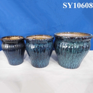 unique blue ceramic decoration flower pot
