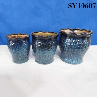 Wonderful blue garden ceramic pot